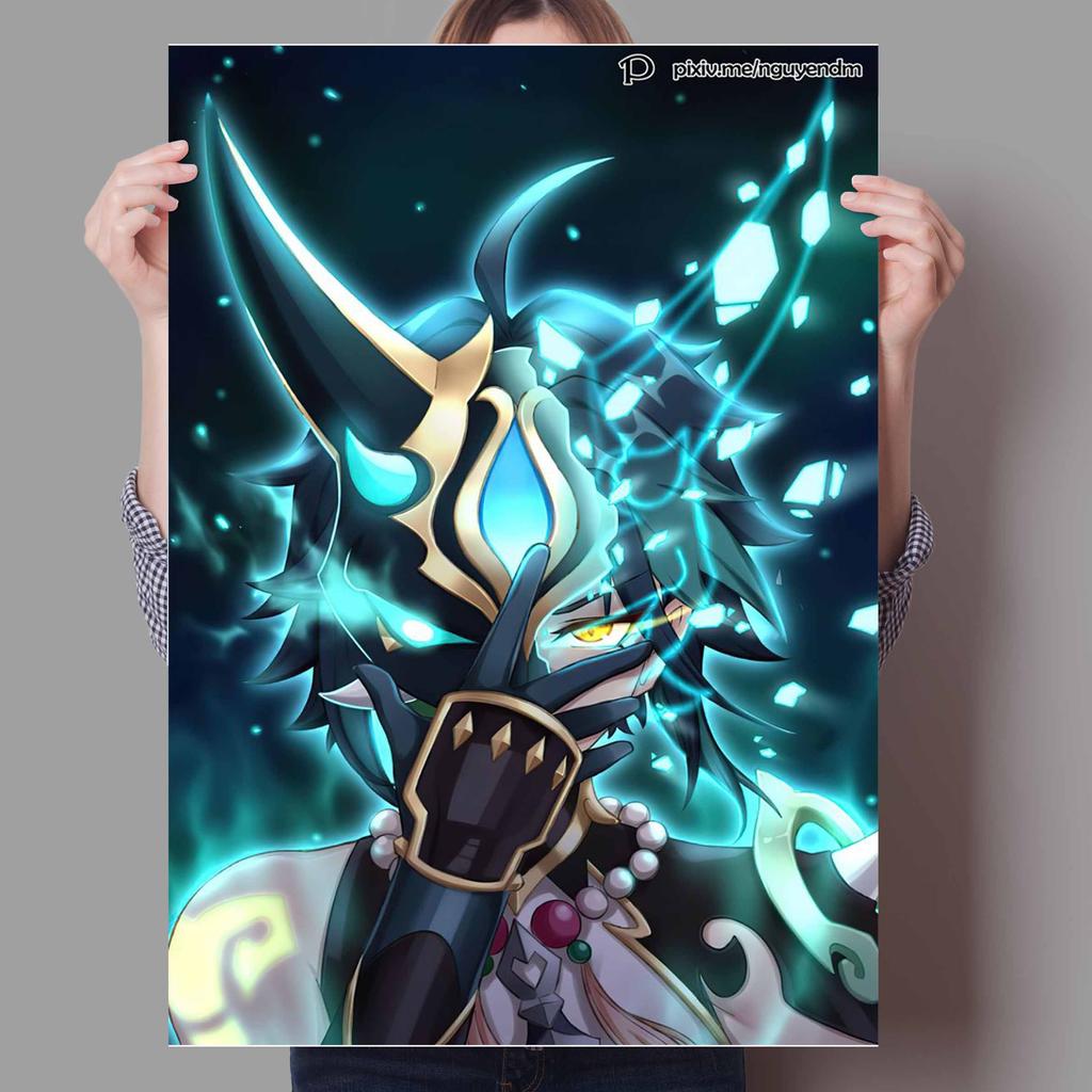 Anime Figure Genshin Impact Poster XIAO Decoration Art Decor Painting Home Decor Poster Room Wall Decor Canvas Quality Poster