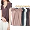 Sleeveless V-Neck Slim-Fit Modal T-Shirt for Women - Summer 2024 Korean Style