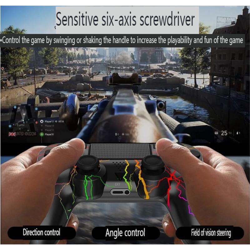 Беспроводной контроллер для PS4 с RGB-подсветкой, дистанционный игровой джойстик, совместимый с PlayStation 4/PS4 Slim/PS4 Pro/ПК