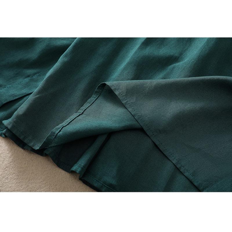 Осеннее художественное свободное сращивание однотонное платье с длинным рукавом для женщин