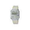 Серия Vintage A100 Водостойкие Кварцевый механизм Ремешок из смолы Мужские часы Серый A100WEF-8A