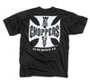 West Coast Choppers "Классический Западно-Побережный Железный Крест" Американская Ретро Тяжелая Повседневная Футболка с Коротким Рукавом