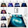 Star Printing Bedding Single Double Bed Full Size 3D Microfiber Universe Printing Pillowcase and Quilt Cover 2/3 Comfortable Home Decoration