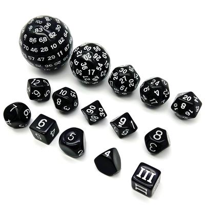 Набор многогранных кубиков DND Cubes POP D3-D100 Наборы акриловых кубиков 15 шт. с тканевой сумкой для подарка DND Game RPG Аксессуары для настольных игр