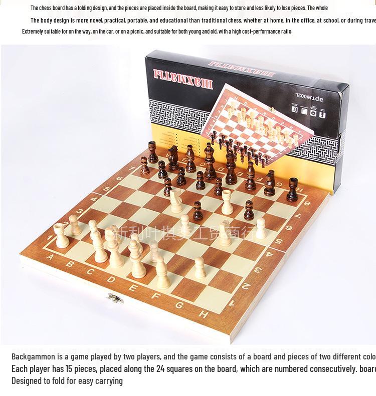 Popular Europe & America Wooden Folding Chess Set