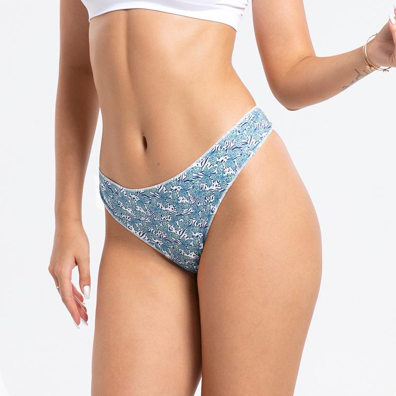 Трусы с узором в виде треугольника Дышащие эротические трусики Трусики Т низкой посадки Женские сексуальные стринги Трусики для девочек Бикини Бразилианы Хипстеры Слипы Ретро