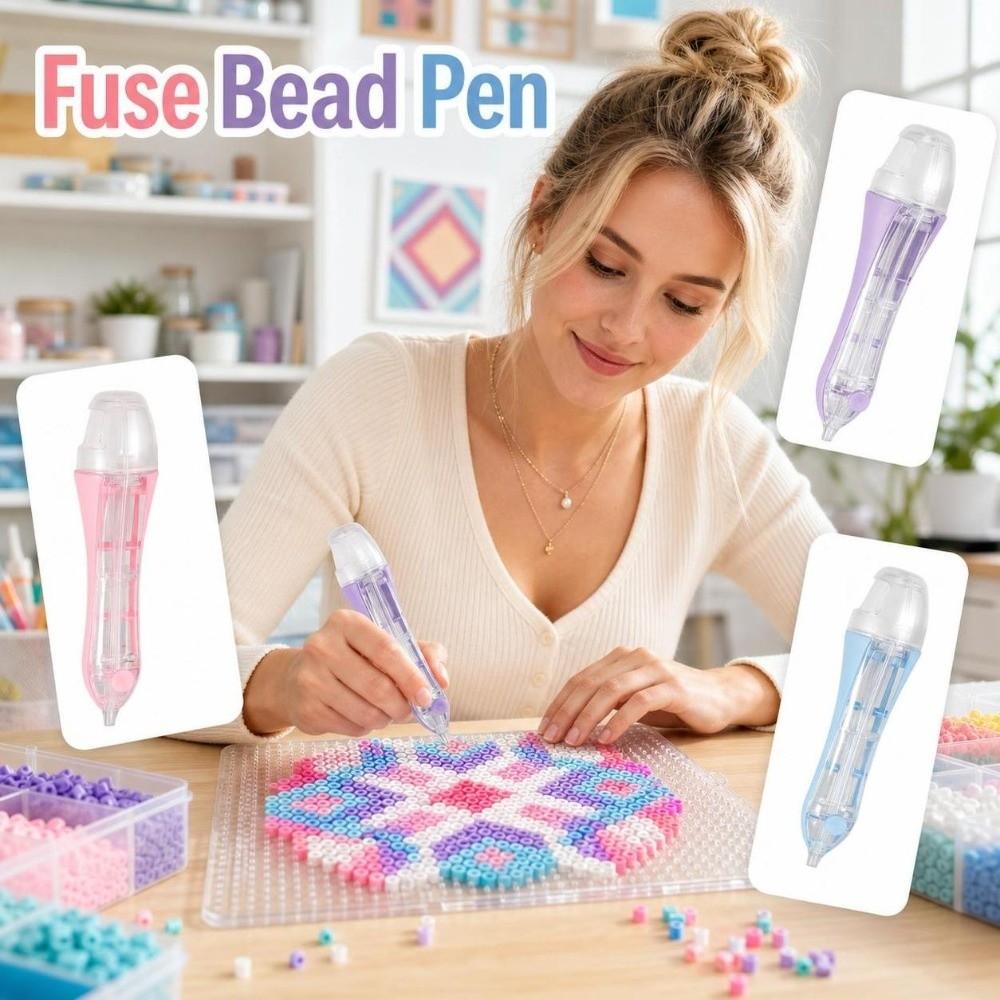 Automatic Bead Placement Pen Efficient Perler Bead Dispenser Press-Type Bead Pen Puzzle Making