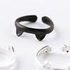 Fashion Super Cute Cartoon Cat Claw Footprint Ring Cute Animal Cat Ear Personality Open Ring MIT