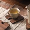 4pcs Wooden Coaster Retro Style Teacup Mats Creative Building Block Shape Cup Mat Desktop Heat Insulation Mats Tea Sets Supplies