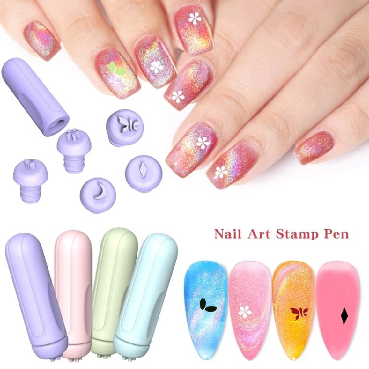 Silicone Nail Art Stamper Kit with Flower Patterns for Beginners and Professional Nail Artists Creative Nail Art