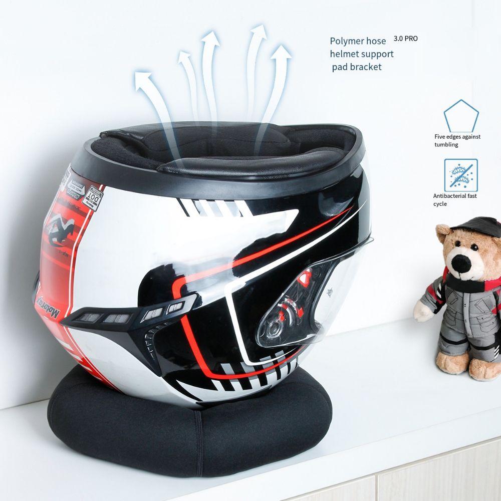 Hollow Motorcycle Helmet Rack Slow Rebound Helmets Support  Cushion Base  Dirt Bike