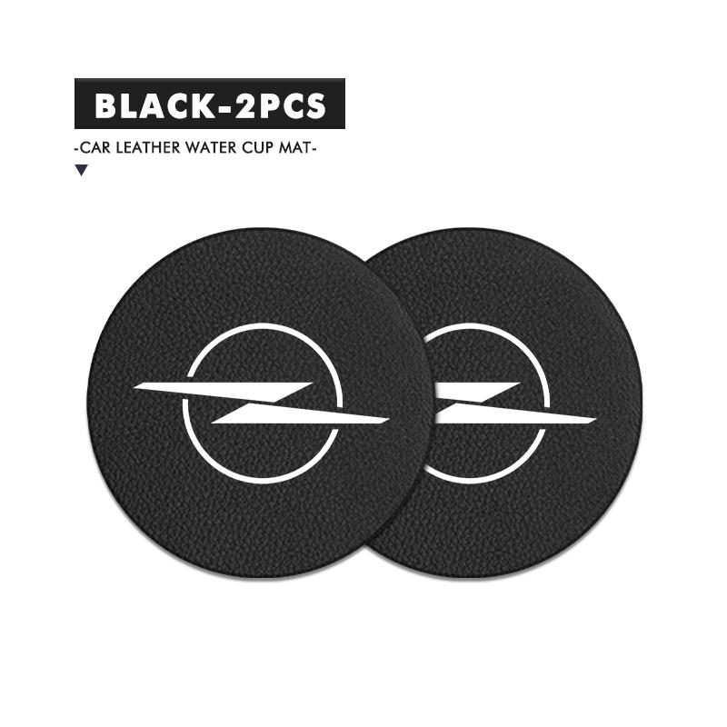 2pcs Suede Car Coaster Water Cup Drink Holder Mat Anti-Slip Pad For Opel Corsa Mokka Astra Cascada Adam Insignia Meriva Vectra