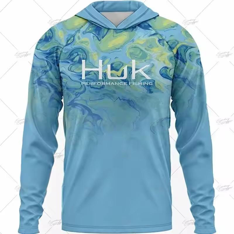 Men Women Quick Dry UV Protection Fishing Hoodie Lightweight Breathable Outdoor Sport Shirt Summer