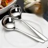 1PCS Stainless Steel Soup Spoon Ergonomic Handle Deep Bowl Design Kitchen Utensil for Home Cooking
