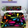 3Pcs Colorful Floral Pattern Printed Bedding Set, Breathable And Soft,(Includes 1 Duvet Cover And 2 Pillowcases, Quilt Not Included) yy250815161