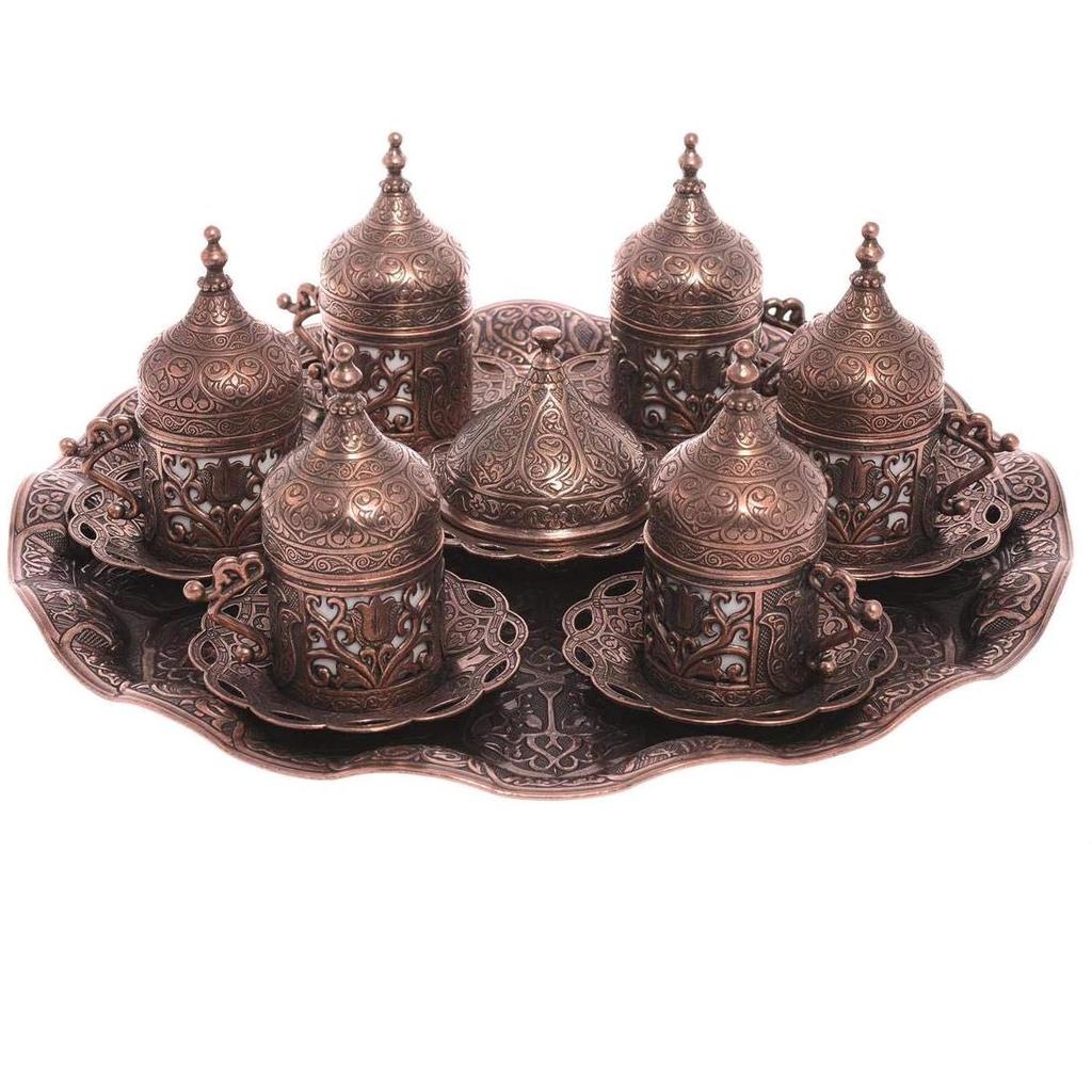 Набор чашек для кофе эспрессо из шести предметов, тарелка, крышка, традиционный набор чашек с мотивом тюльпана