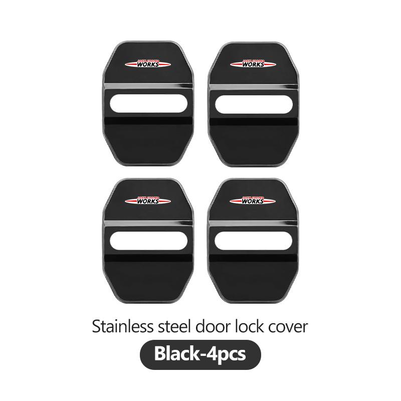 4pcs Car Door Lock cover Protect Buckle Cover Latch Stop Anti Rust For MINI R55 R56 F55 F56 Cooper One JCW Clubman Countryman RR2
