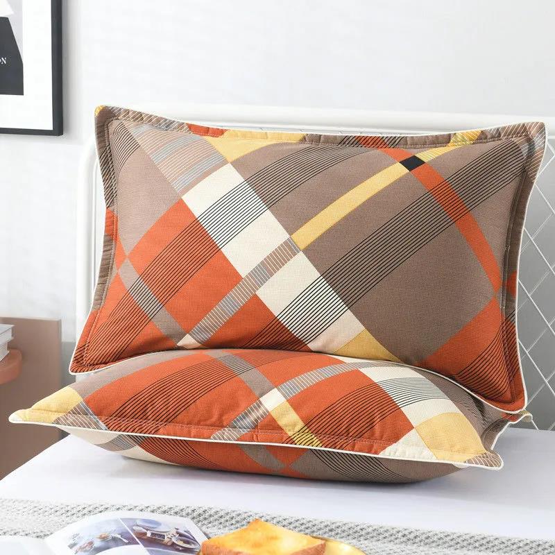 Две упаковки хлопковых наволочек для спальни, двойная одинарная наволочка, 48*74 см