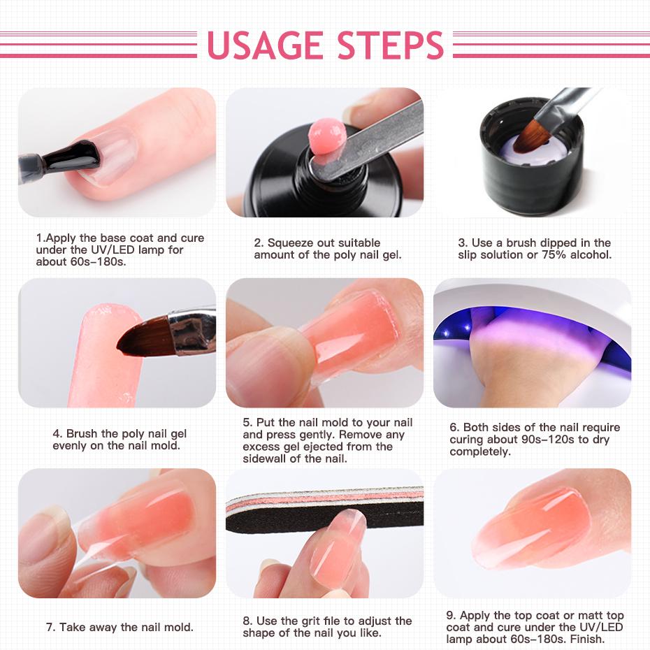 NAILWIND Poly Nail Gel For Nail Extension Finger Quick Building Gel 21 Colors Poly Nail Gels Extensions Acrylic Gel Polish Nail Art