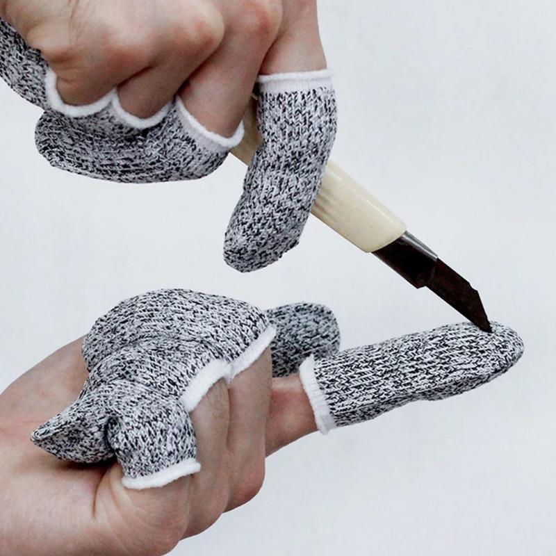 Защита пальцев от порезов Защитный рукав для пальцев 10 шт. 5-й уровень Эластичные износостойкие накладки на пальцы Накладки на пальцы для защиты