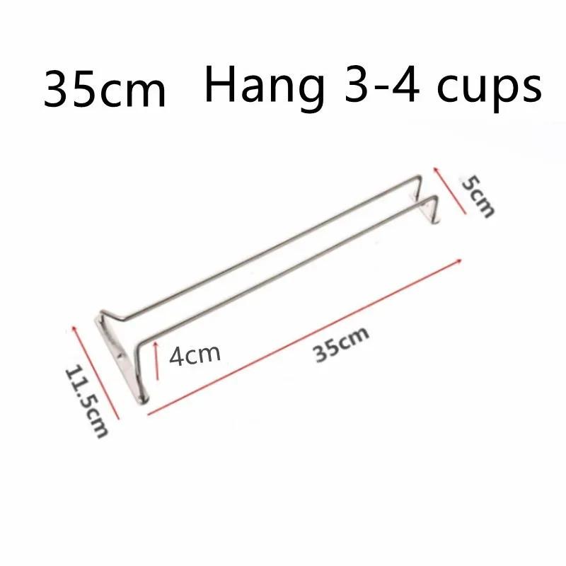 Новая винная стойка из нержавеющей стали 304, держатель для бокалов, несколько вариантов размеров, держатель, подвесная барная полка для кухни/ресторана, бокал для вина