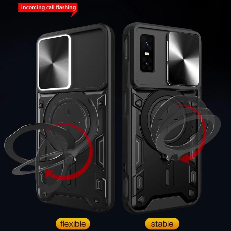 Чехол для Infinix GT 30 Pro, противоударный бронированный с магнитным кольцом-держателем, с защитной крышкой для камеры, для Infinix GT 30 Pro