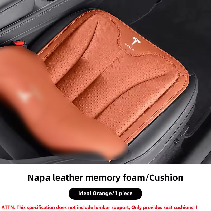 For Tesla Model 3 / Y Juniper Car Headrest Lumbar Support Memory Foam Car Rest Neck Pillow Seat Cushion Cover Car Accessories