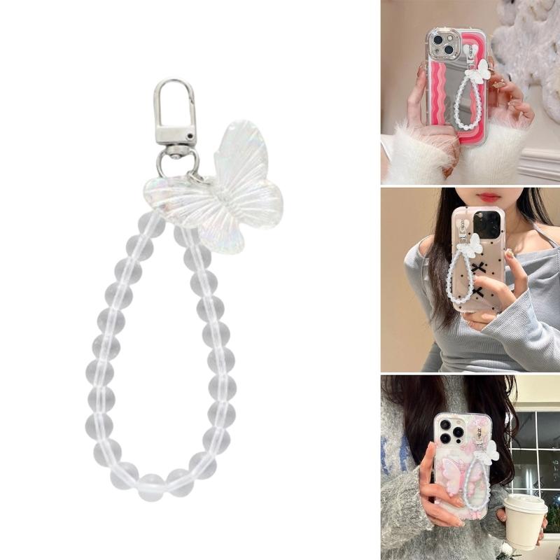Crystal Butterfly Keychain Key Jewelry Key Accessory Elegant Bag Pendant Charm Keyring Suitable for Bags and Gifts