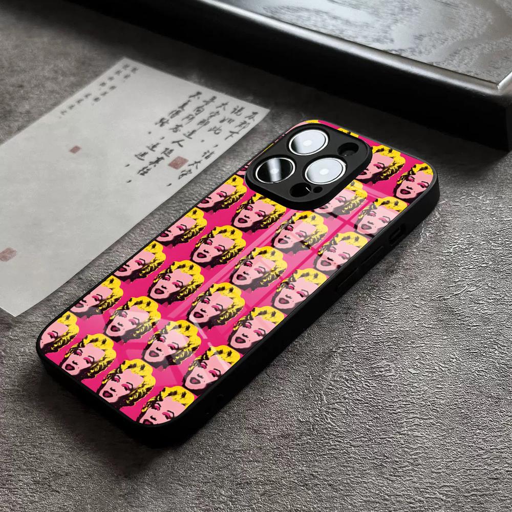 Чехол для телефона с рисунком Энди Уорхола для IPhone 16 Pro Max 15 Plus 14 Pro 12 11 13 Mini X XR XS Max 8 7 Plus SE Стеклянная крышка