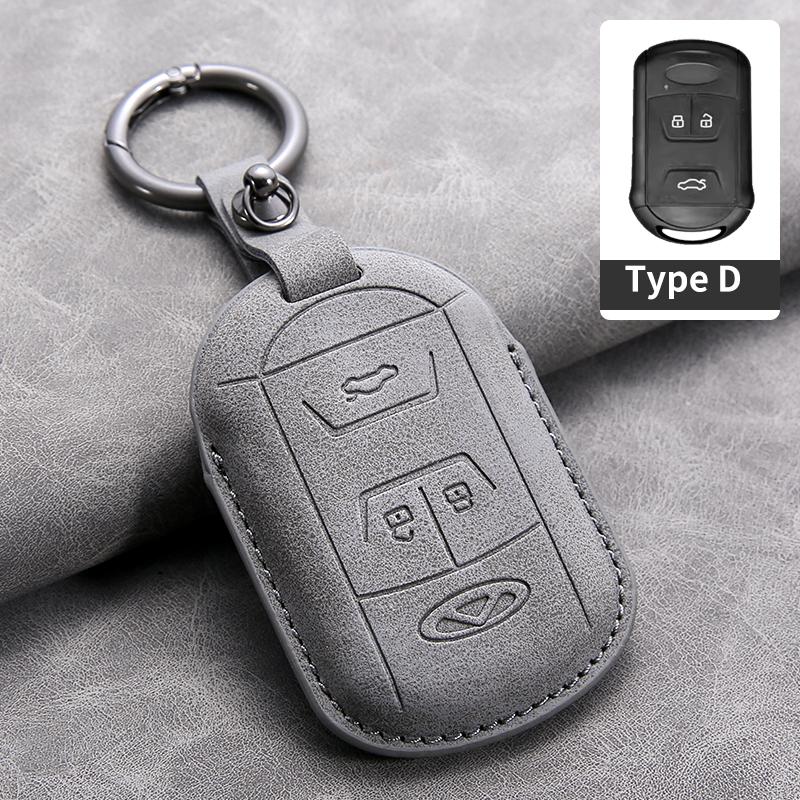 Car Key Case Cover For Chery Tiggo 4 7 Arrizo 5 3 Tiggo 8 Leather Car Key Shell Accessories