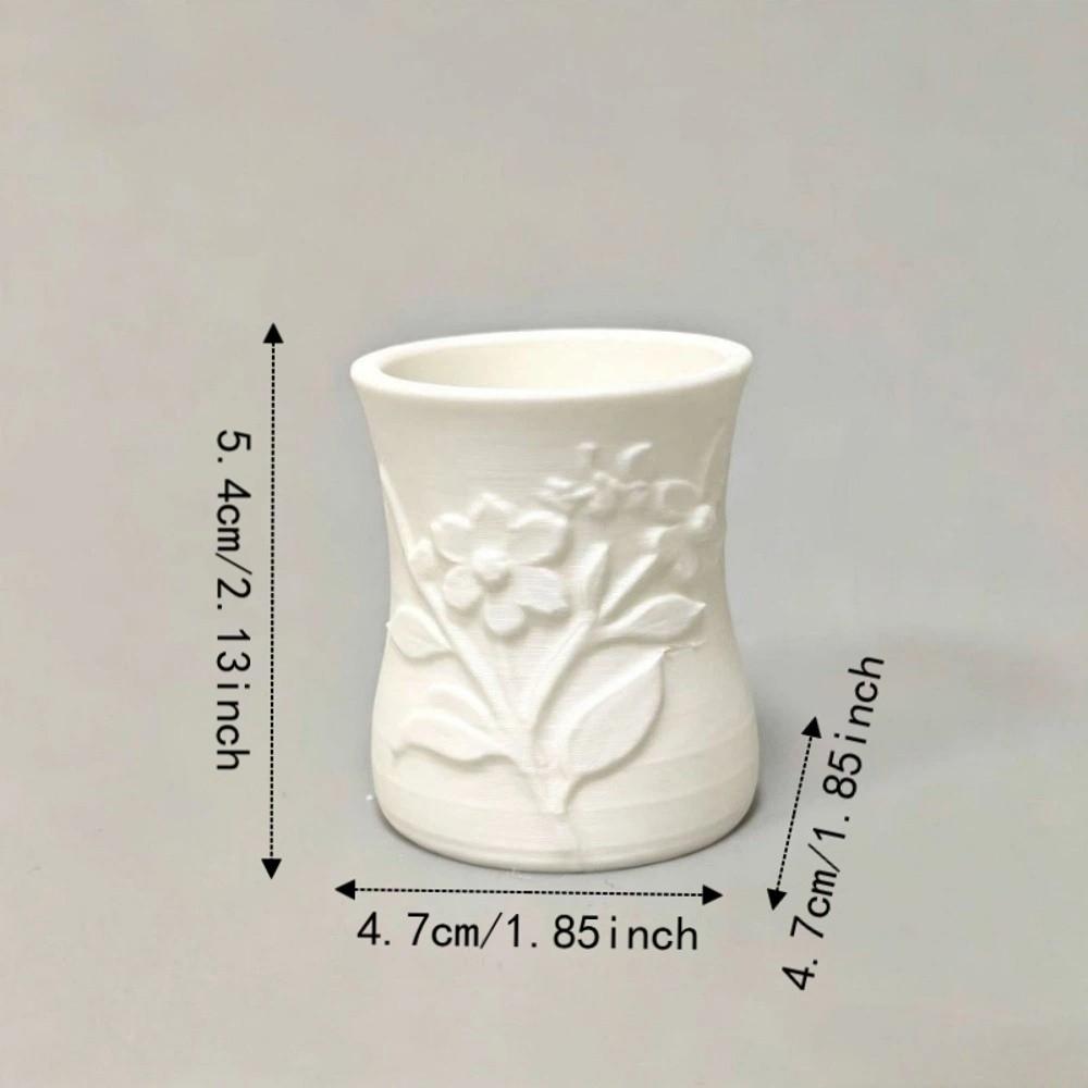 Multi Functional Storage Box 3D Printed Pen Holder Light Luxury Flower Vase Desktop Decoration