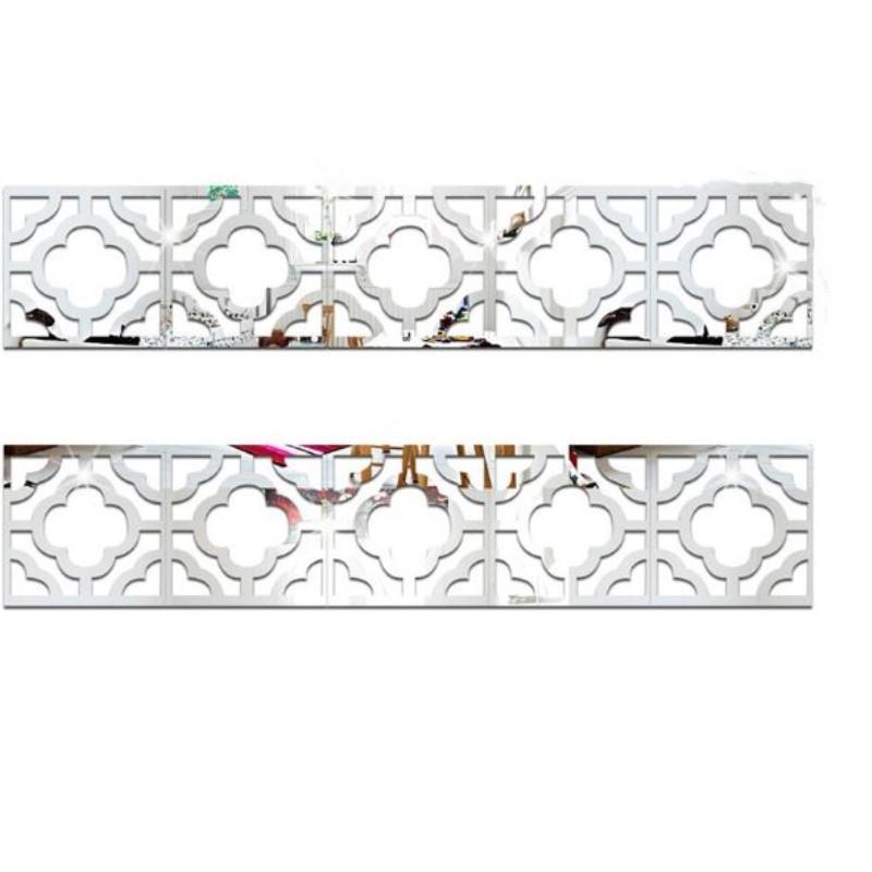 30 шт. 5*5 см зеркальная наклейка 3D линия талии здание граница акриловые зеркальные настенные наклейки для гостиной домашний декор