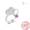 925 Silver Beautiful Stars and Moon Shining Sun Geometry Infinite Combination Ring Boutique Matching Gifts