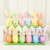 Easter Bunny Egg Ornaments Colorful Foam Easter Eggs with Bunny Ear for Tree Wall Door Window