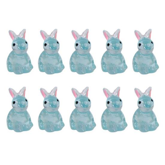Ornamental Luminous Bunny Resin Craft Multi-use Ornament AVE