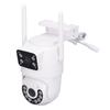Outdoor Security Camera Dual Lens 2.4GHz WiFi Human Detect Pan Tilt Auto Tracking 2 Way Audio Night