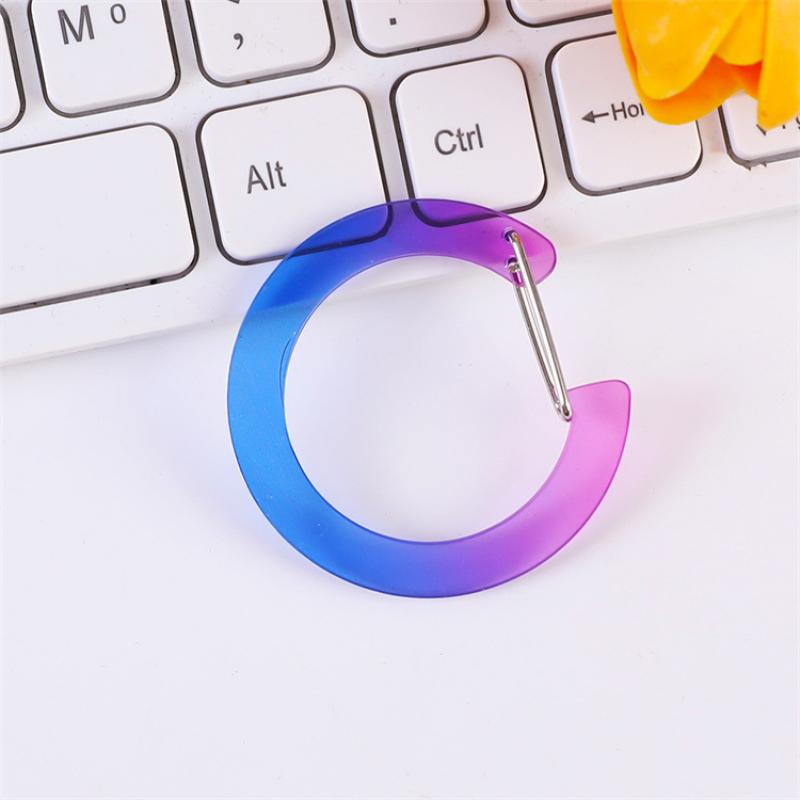 Acrylic Cartoon Keychain Cloud Heart Shape Climbing Button Carabiner Bag Keychain