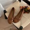 Fashion Luxury Fashion Round Toe Women Flats Slip On Shoes Soft Female Butterfly-Knot Footwear Shallow Ladies Flats With Shoes