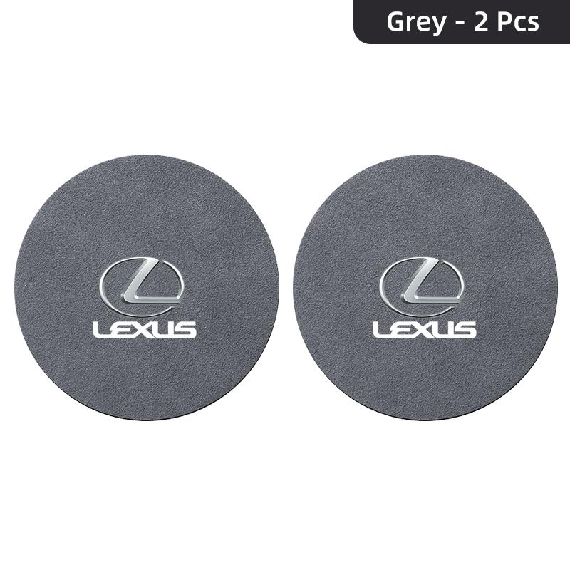 Interior Stickers 2Pcs Car Anti-slip Water Cup Heat Insulation Mat Suede Decor Coaster For Lexus ES300 RX330 RX300 GS300 IS250 I