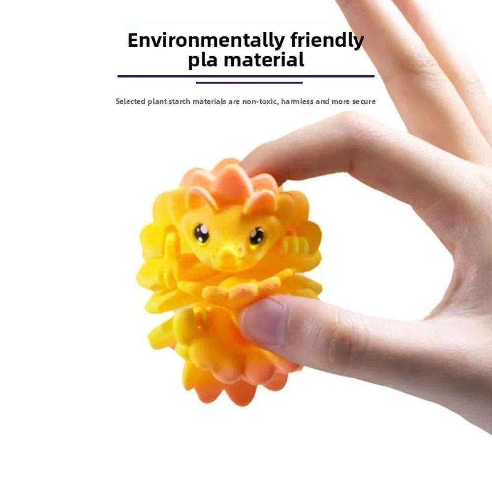 2Pcs Pinecone Colorful Hedgehog Figurine 3D Printed Animal Ornament  Desk Decor