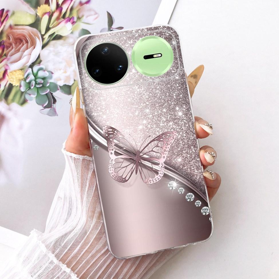 Clear For Huawei Nova 15 Pro Case KLE-AL00U Luxury Cute Cat Fashion Butterfly Cool Painted Casing For Huawei Nova15 Pro Cover