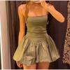 Fashion Slip Tutu Dress Women Chic Patchwork Backless Ball Gown Short Dresses Female Summer Evening Party Mini Robe