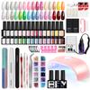 PHOENIXY Nail Set 30 Colors Gel Nail Polish Set With UV LED Lamp Dryer Semi Permanent Gel Varnish Set Professional Nail Art Tools Kit Manicure Set