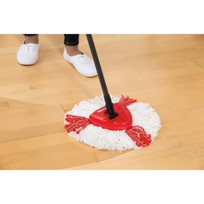 Vileda Easy Wring Clean Turbo balai avec seau à pédale, Manche télescopique 85 – 130 cm, balai à franges avec essoreur rotatif,6