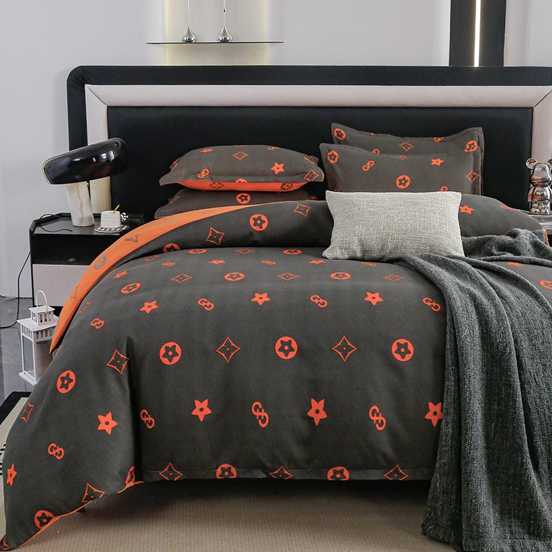 Комплект из четырех предметов из плотного хлопка с потертостями, комплект из 4 простыней и одеял, комплект из трех предметов для общежития