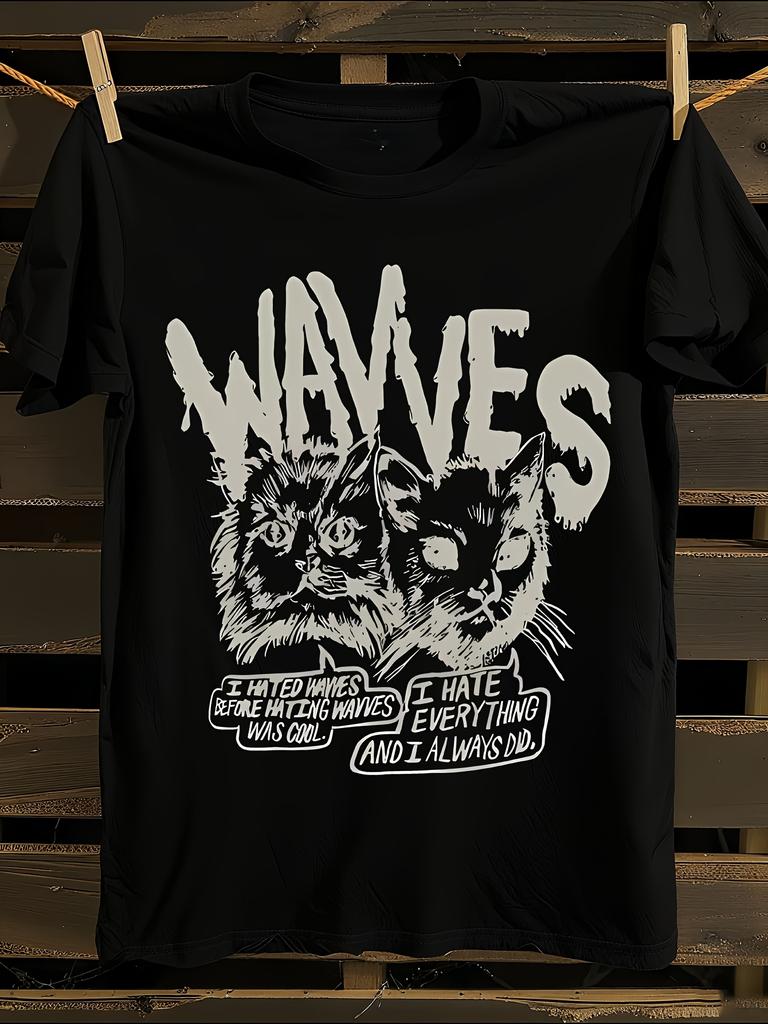 Оригинальная футболка WAVVES Cynical Cats приталенного кроя