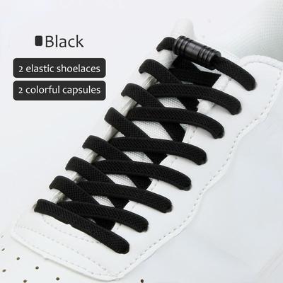 Эластичные шнурки с металлическим замком, шнурки без завязок для детей и взрослых, кроссовки, ленивые шнурки, один размер подходит для любой обуви