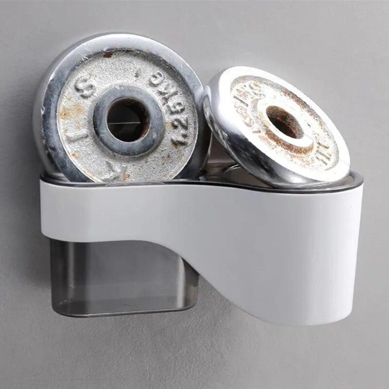 Клейкая стойка для фена 2-в-1 с органайзером для хранения инструментов, настенное крепление, наклейка, пластиковый туалет, ванная комната, без дрели