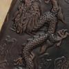 Кошелек из натуральной кожи в стиле ретро, ​​новинка 2021 года, длинные мужские кошельки с рисунком дракона, кошелек из воловьей кожи ручной работы