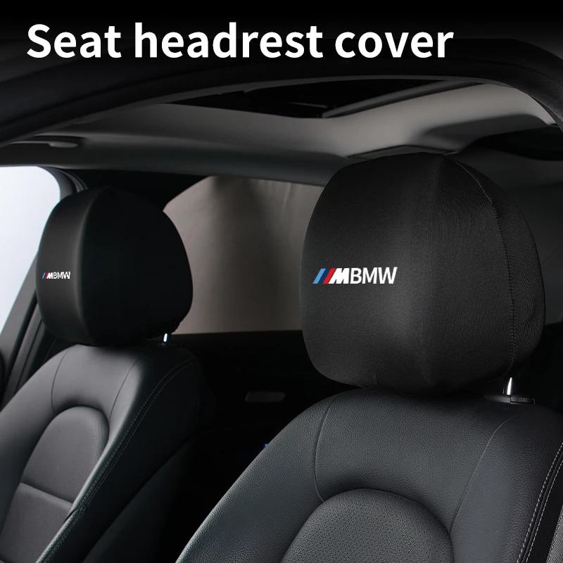 2025 Hot Car Headrest Cover Elastic Dust Cover Front Seat Headrest Protective Cover Car Interiors For BMW E30 E34 E36 E39 E46 E5